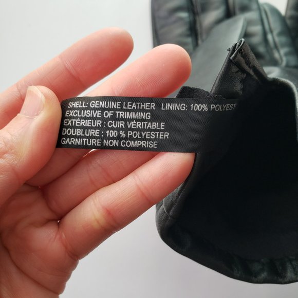 (NWOT) Isotoner Genuine Black Leather Gloves Mens - Size Medium - Picture 7 of 10